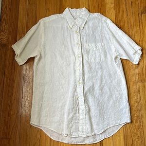 Linen White Shirt Brooks Brothers